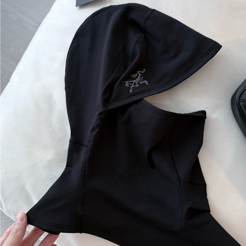 Black Hooded Balaclava with Logo